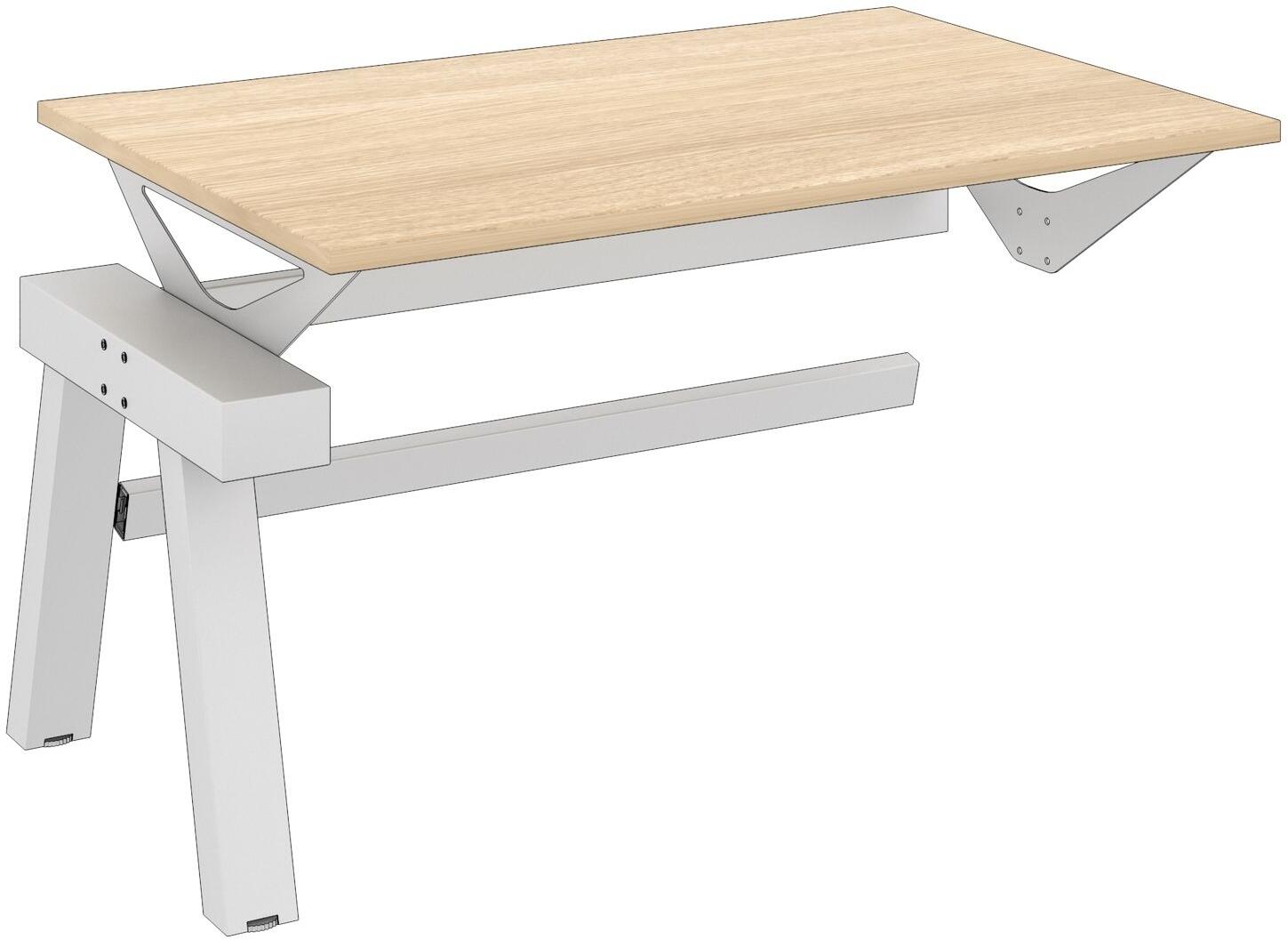 Elite Linnea Elevate Fixed Height Rectangular Desk with Shared Inset